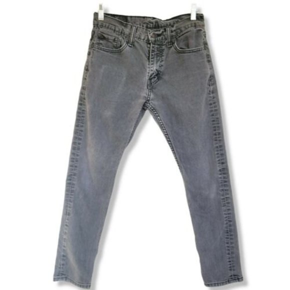Levi's 514 Men's Size 29X30 Gray wash Skinny 5 Pocket Denim Jeans slightly - Picture 1 of 8